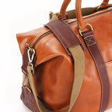 OpusX Society ITALIAN LEATHER DUFFLE BAG - BURGUNDY