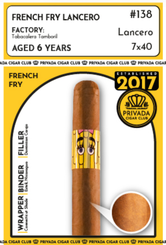 Privada Cigar Club LCA French Fry Lancero – Cigar God
