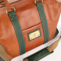 OpusX Society ITALIAN LEATHER DUFFLE BAG - OLIVE