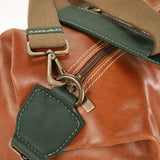 OpusX Society ITALIAN LEATHER DUFFLE BAG - OLIVE