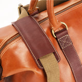 OpusX Society ITALIAN LEATHER DUFFLE BAG - BURGUNDY