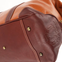 OpusX Society ITALIAN LEATHER DUFFLE BAG - BURGUNDY