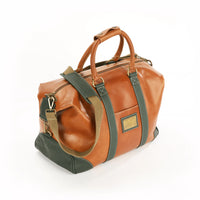 OpusX Society ITALIAN LEATHER DUFFLE BAG - OLIVE