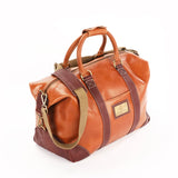 OpusX Society ITALIAN LEATHER DUFFLE BAG - CAMEL