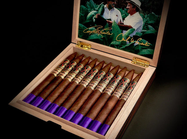 OpusX Purple Rain Box of 10 + Arturo Fuente "From Dream to Dynasty" Book and cigars