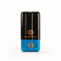 The OpusX Society 3 Cigar Carbon Fiber Case - Blue